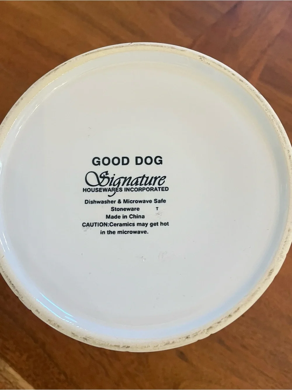 “Good Dog” Treat Canister Jar w/ Lid Stoneware Signature Housewares Minimalist